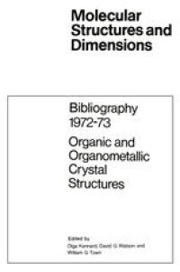 cover of the book Bibliography 1972–73 Organic and Organometallic Crystal Structures