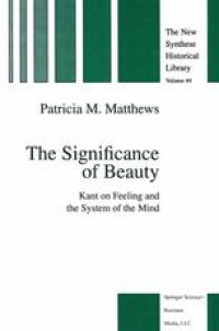 cover of the book The Significance of Beauty: Kant on Feeling and the System of the Mind