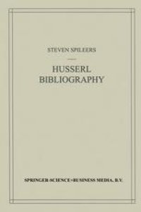 cover of the book Edmund Husserl Bibliography