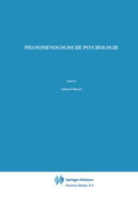 cover of the book Phänomenologische Psychologie: Vorlesungen Sommersemester 1925