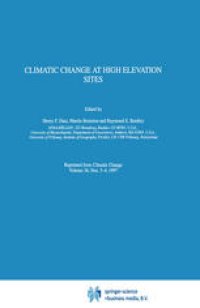 cover of the book Climatic Change at High Elevation Sites