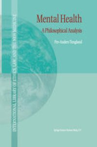 cover of the book Mental Health: A Philosophical Analysis