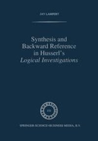 cover of the book Synthesis and Backward Reference in Husserl’s Logical Investigations