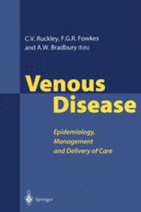 cover of the book Venous Disease: Epidemiology, Management and Delivery of Care