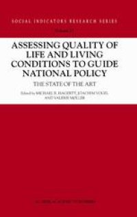 cover of the book Assessing Quality of Life and Living Conditions to Guide National Policy: The State of the Art