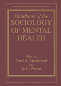 cover of the book Handbook of the Sociology of Mental Health