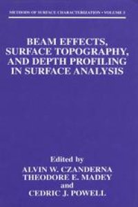 cover of the book Beam Effects, Surface Topography, and Depth Profiling in Surface Analysis