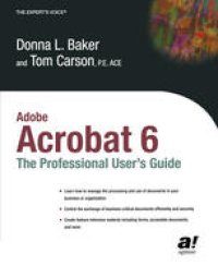 cover of the book Adobe Acrobat 6: The Professional User’s Guide