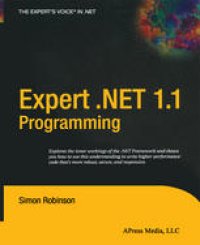 cover of the book Expert .NET 1.1 Programming