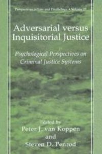 cover of the book Adversarial versus Inquisitorial Justice: Psychological Perspectives on Criminal Justice Systems