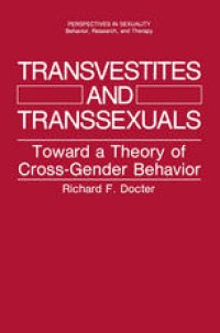 cover of the book Transvestites and Transsexuals: Toward a Theory of Cross-Gender Behavior