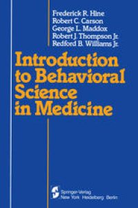cover of the book Introduction to Behavioral Science in Medicine