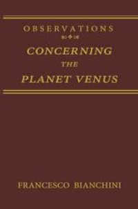 cover of the book Observations Concerning the Planet Venus