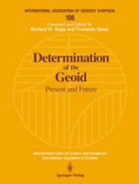 cover of the book Determination of the Geoid: Present and Future