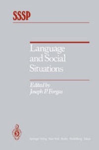 cover of the book Language and Social Situations