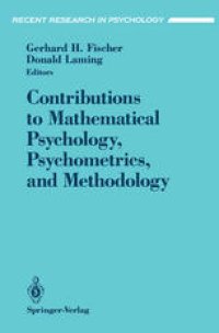 cover of the book Contributions to Mathematical Psychology, Psychometrics, and Methodology