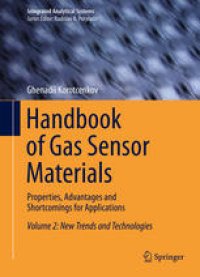 cover of the book Handbook of Gas Sensor Materials: Properties, Advantages and Shortcomings for Applications Volume 2: New Trends and Technologies