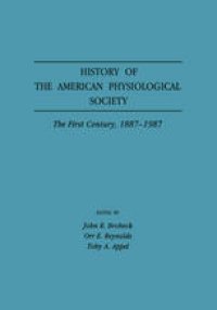 cover of the book History of the American Physiological Society: The First Century, 1887–1987