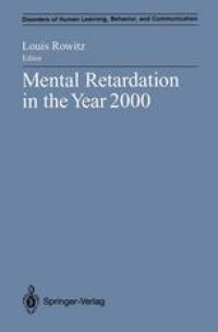 cover of the book Mental Retardation in the Year 2000