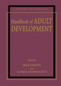 cover of the book Handbook of Adult Development