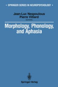 cover of the book Morphology, Phonology, and Aphasia