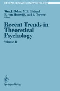 cover of the book Recent Trends in Theoretical Psychology: Proceedings of the Third Biennial Conference of the International Society for Theoretical Psychology April 17–21, 1989