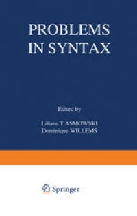 cover of the book Problems in Syntax