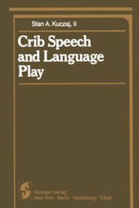 cover of the book Crib Speech and Language Play