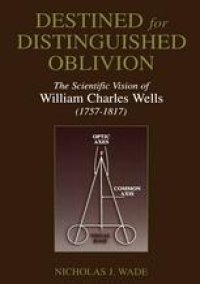 cover of the book Destined for Distinguished Oblivion: The Scientific Vision of William Charles Wells (1757–1817)