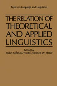 cover of the book The Relation of Theoretical and Applied Linguistics