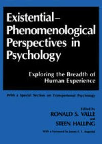 cover of the book Existential-Phenomenological Perspectives in Psychology: Exploring the Breadth of Human Experience