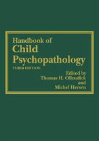 cover of the book Handbook of Child Psychopathology