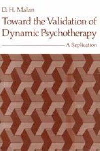 cover of the book Toward the Validation of Dynamic Psychotherapy: A Replication