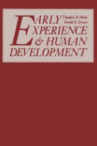 cover of the book Early Experience and Human Development