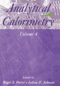 cover of the book Analytical Calorimetry: Volume 4