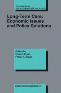 cover of the book Long-Term Care: Economic Issues and Policy Solutions