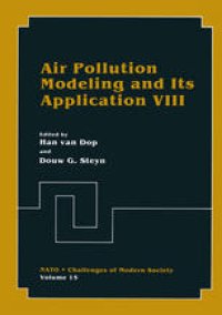 cover of the book Air Pollution Modeling and Its Application VIII