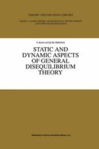 cover of the book Static and Dynamic Aspects of General Disequilibrium Theory