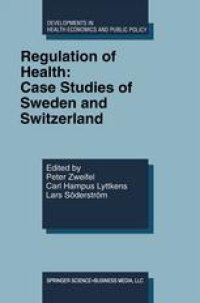 cover of the book Regulation of Health: Case Studies of Sweden and Switzerland