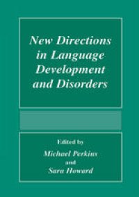 cover of the book New Directions In Language Development And Disorders