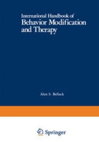 cover of the book International Handbook of Behavior Modification and Therapy