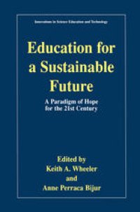 cover of the book Education for a Sustainable Future: A Paradigm of Hope for the 21st Century