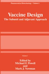 cover of the book Vaccine Design: The Subunit and Adjuvant Approach