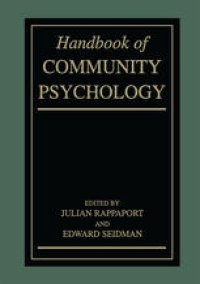 cover of the book Handbook of Community Psychology