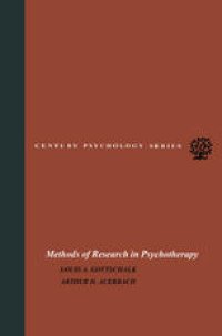 cover of the book Methods of Research in Psychotherapy