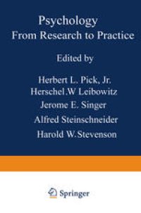 cover of the book Psychology: From Research to Practice