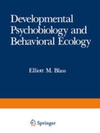 cover of the book Developmental Psychobiology and Behavioral Ecology