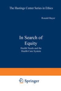 cover of the book In Search of Equity: Health Needs and the Health Care System