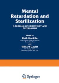 cover of the book Mental Retardation and Sterilization: A Problem of Competency and Paternalism