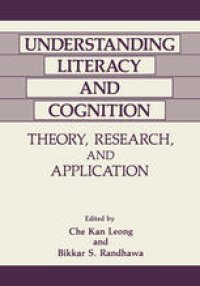 cover of the book Understanding Literacy and Cognition: Theory, Research, and Application